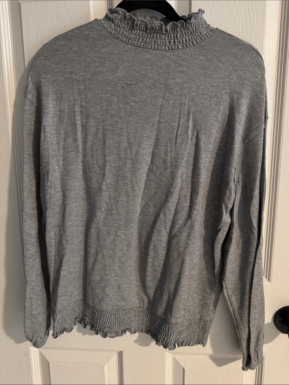 Never worn a new day Gray Ruffle Turtleneck Sweater